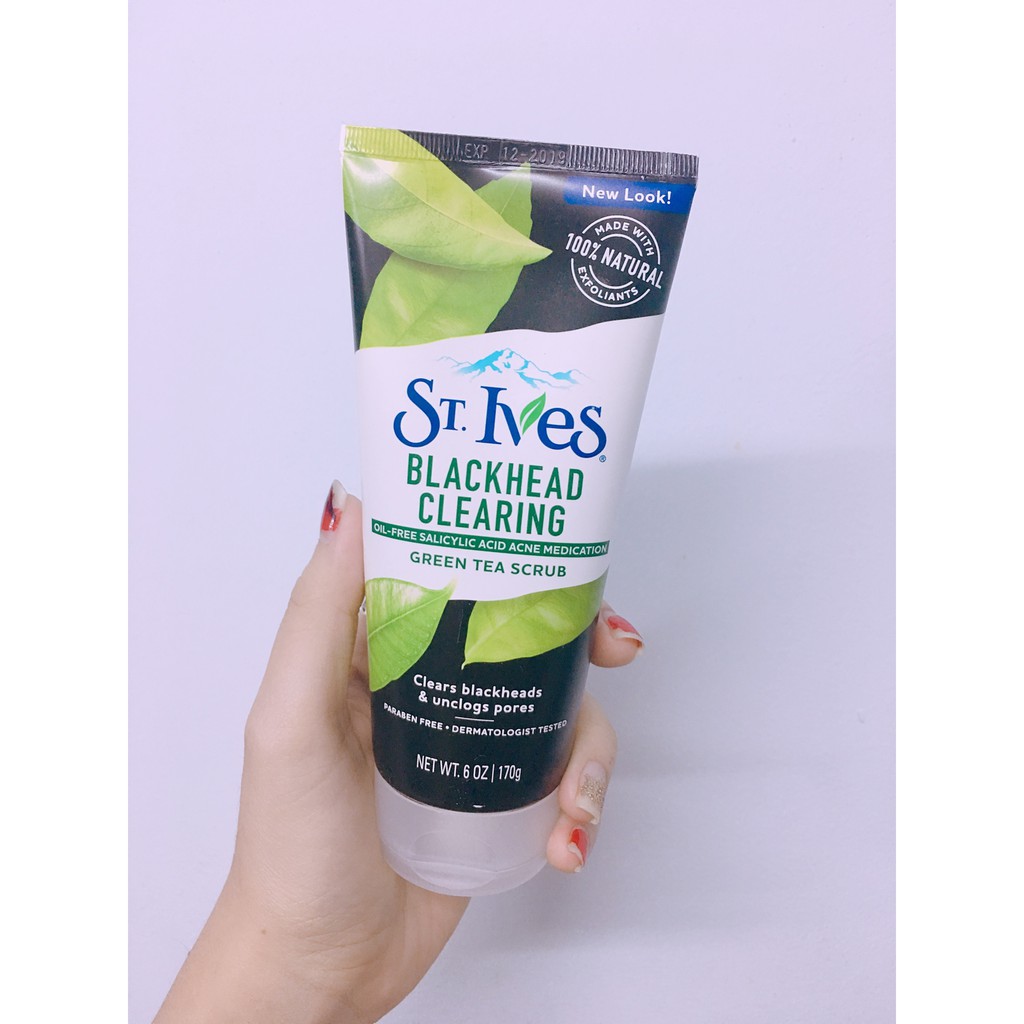 Tẩy Tế Bào Chết ST. Ives Blackhead Clearing Green Tea Scrub 170gr