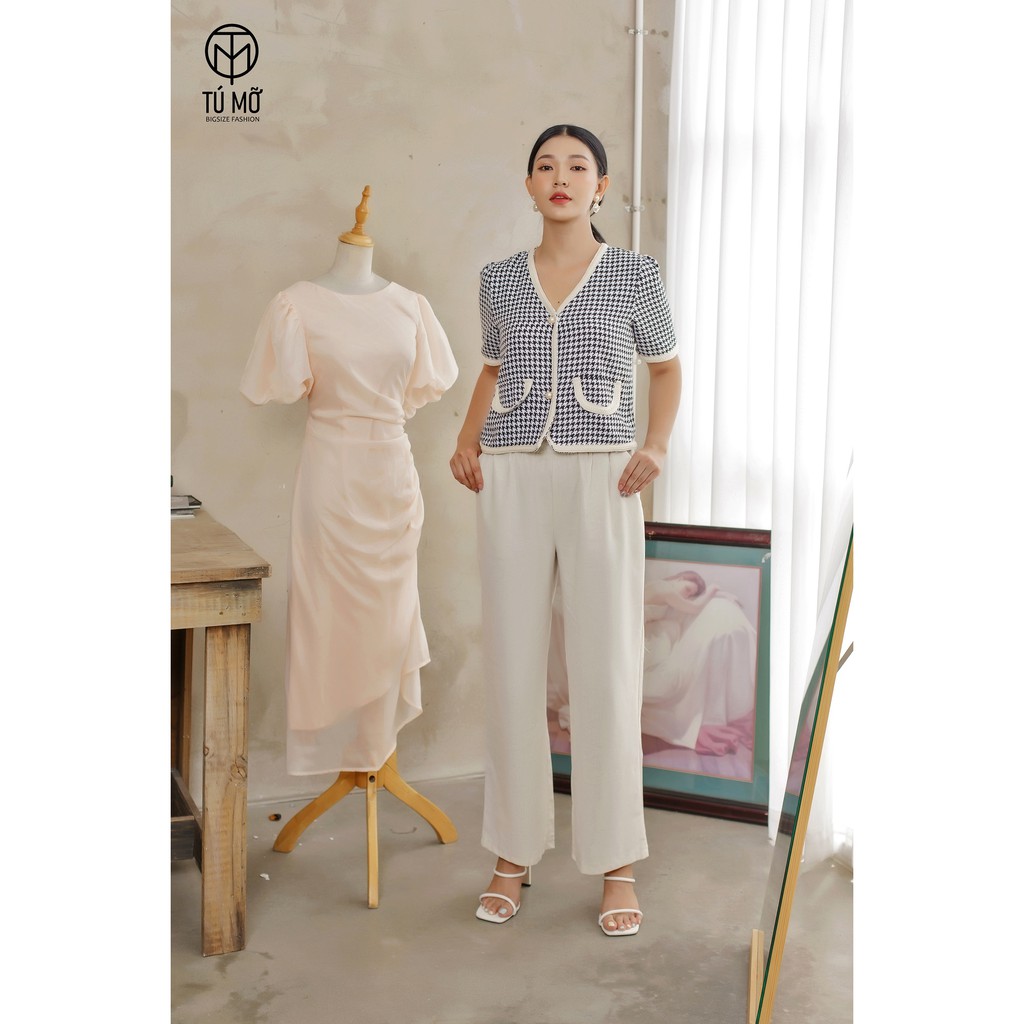 Áo kiểu Bigsize Caro AK0006 - ĐEN TRẮNG  Đủ size từ 50-85KG | BigBuy360 - bigbuy360.vn