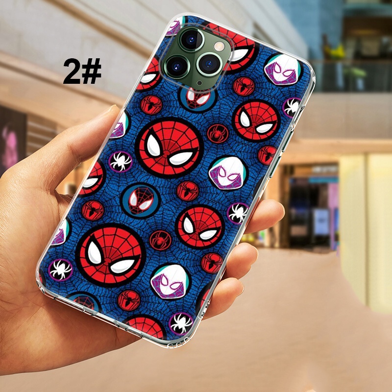 Ốp điện thoại dẻo trong suốt họa tiết Spiderman Marvel độc đáo chống rơi cho IPHONE XR X Xs Max 8 7 6s 6 Plus 5 5s SE 2020 FL115