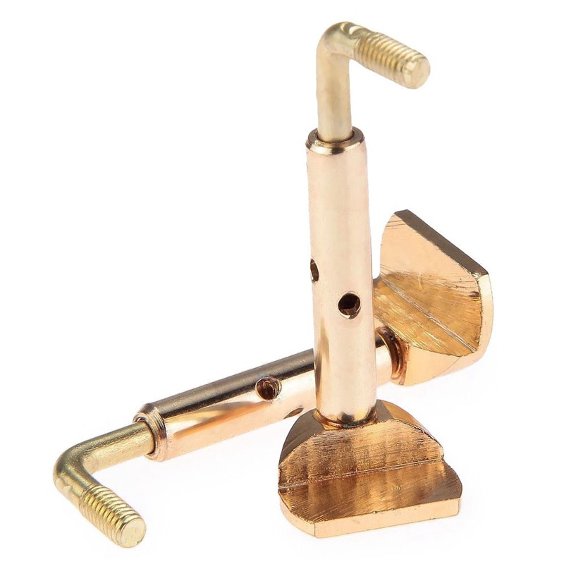 Pair of 4/4, 3/4 Size Violin Chinrest Chin Rest Clamp Screw Gold Detachable