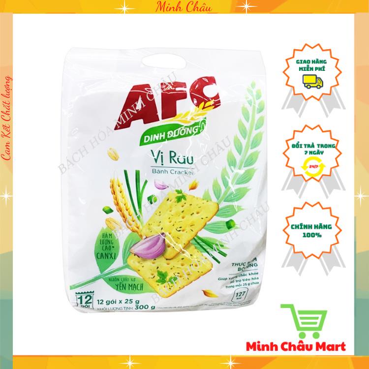 Bánh AFC Mặn Kinh Đô Vị Rau/ Vị Lúa Mì Gói 300g Thơm Ngon Giòn Tan