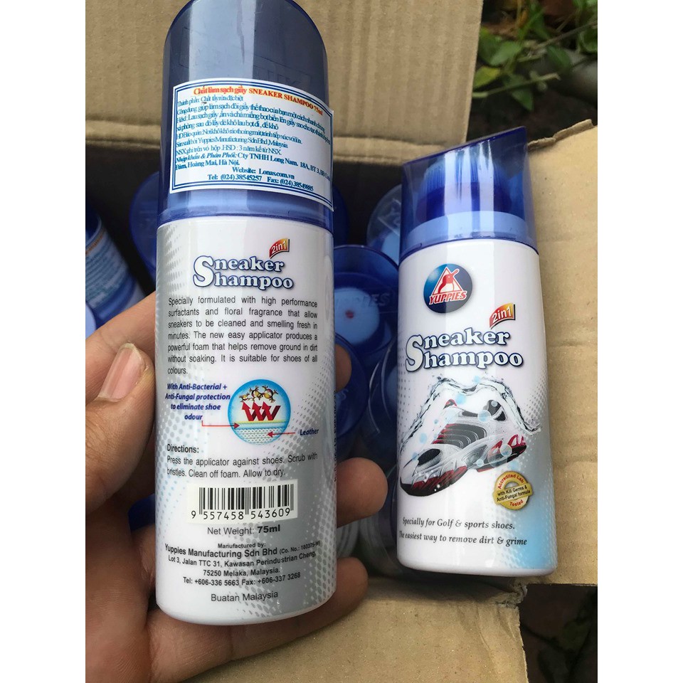 Chai làm sạch giày thể thao SneakerShampoo - 75ml vừa sạch vừa thơm lại an toàn