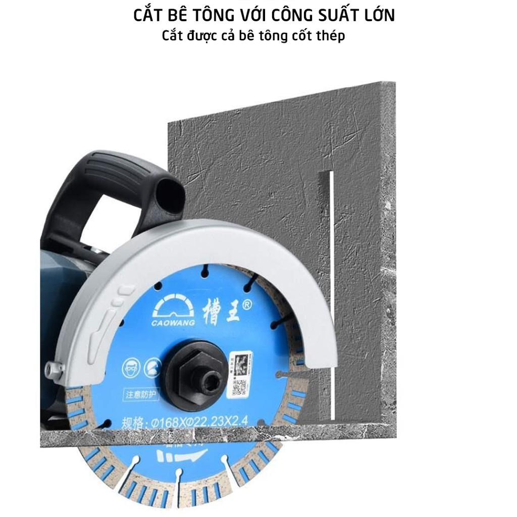 Máy cắt rãnh tường một lưỡi Caowang CW1680 - Thi công điện nước công suất mạnh mẽ 2200W - Nhanh gọn - An toàn