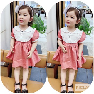 Đầm Tiểu Thư Hồng Cho Bé