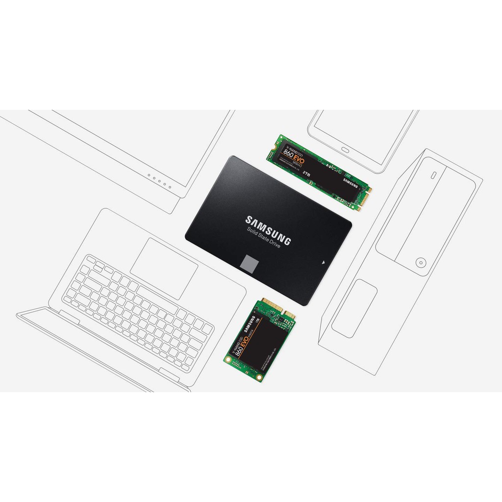 Ổ cứng SSD Samsung 860 Evo 1TB 2.5-Inch SATA III (MZ-76E1T0BW)