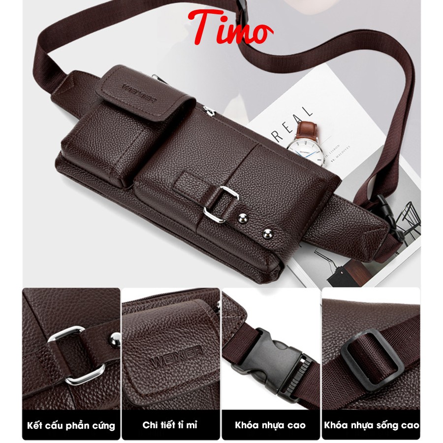 Túi Đeo Hông Da Cao Cấp -Chống Nước, Nhiều Ngăn Tiện Dụng [ Mã : DAUT6k ] | BigBuy360 - bigbuy360.vn