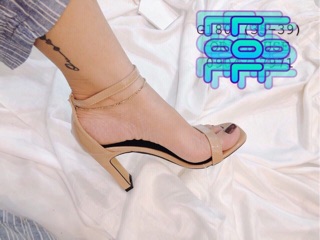 Sandal quai mảnh gót dẹt 7p