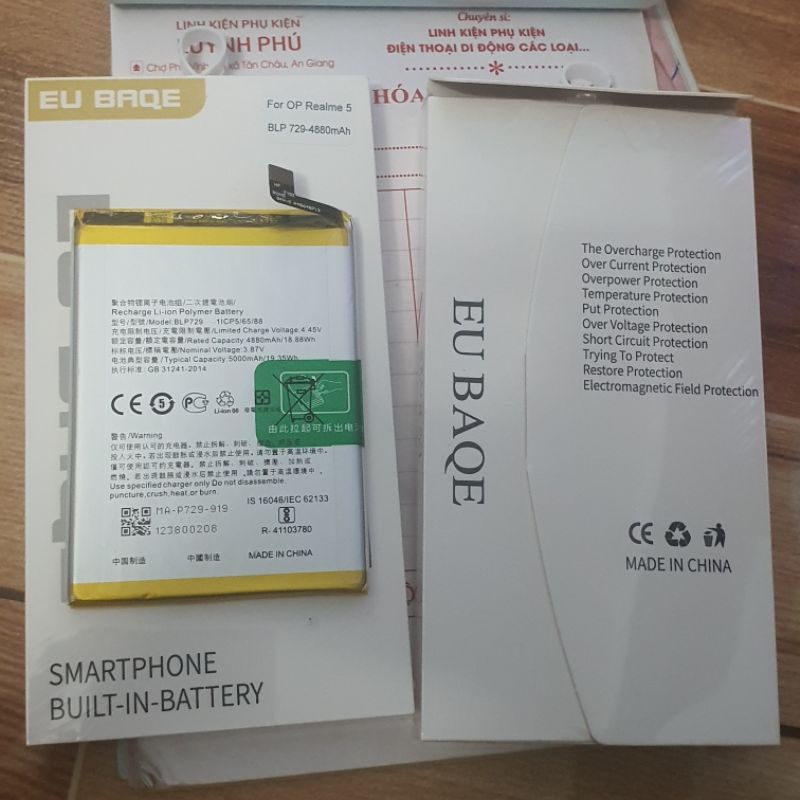 Pin Realme 5 5i 5s c3 c3i c11 c20 c21 C25S BLP729 BLP793 BLP771 REALME 6I BAQE 5000mAh
