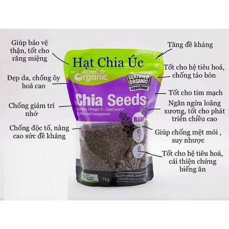 Hạt chia tím Úc gói 1kg