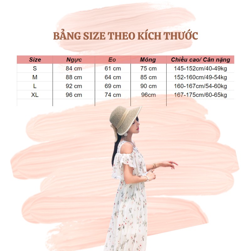 Đầm maxi trắng hoa ren 2 tầng tà xoè rộng phong cách trẻ trung