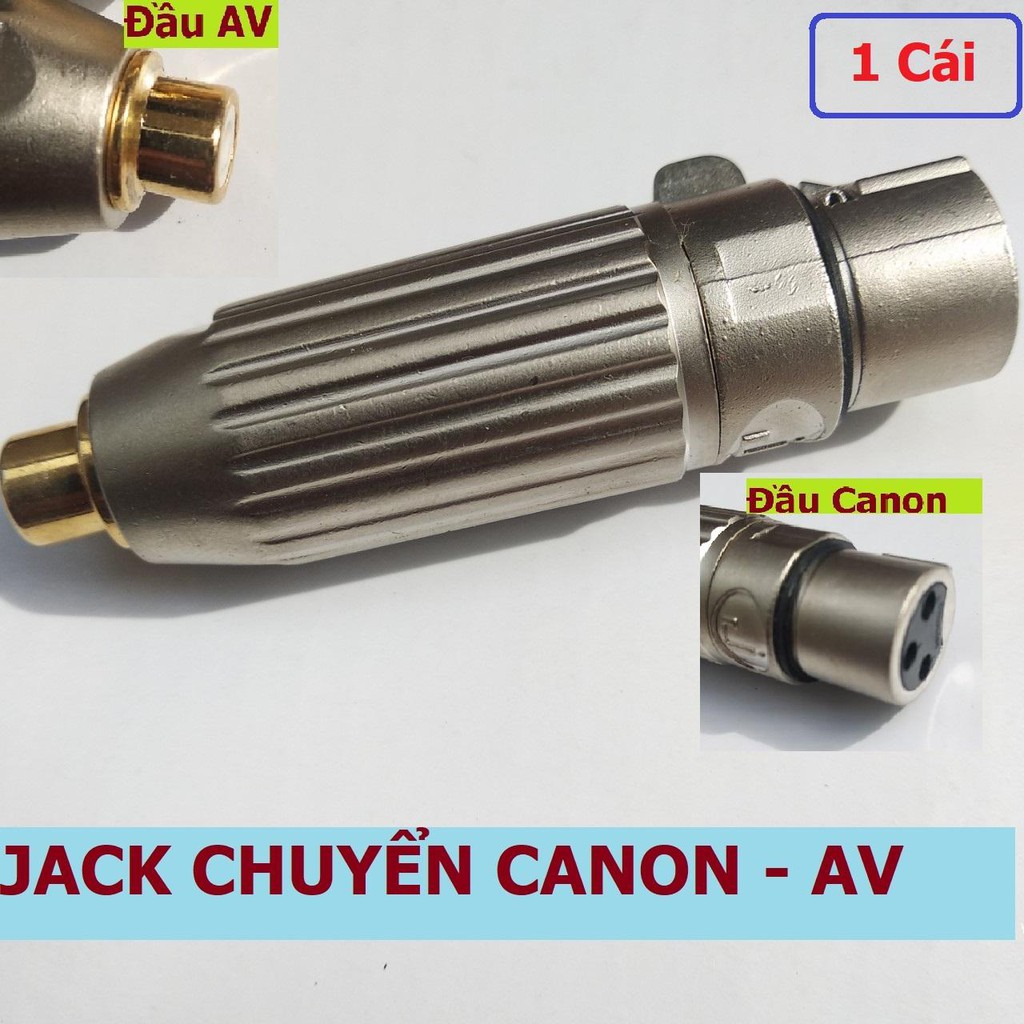 Jack Canon ra AV (Bông sen) 1 đầu Canon cái ra 1 đầu AV - 1 cái