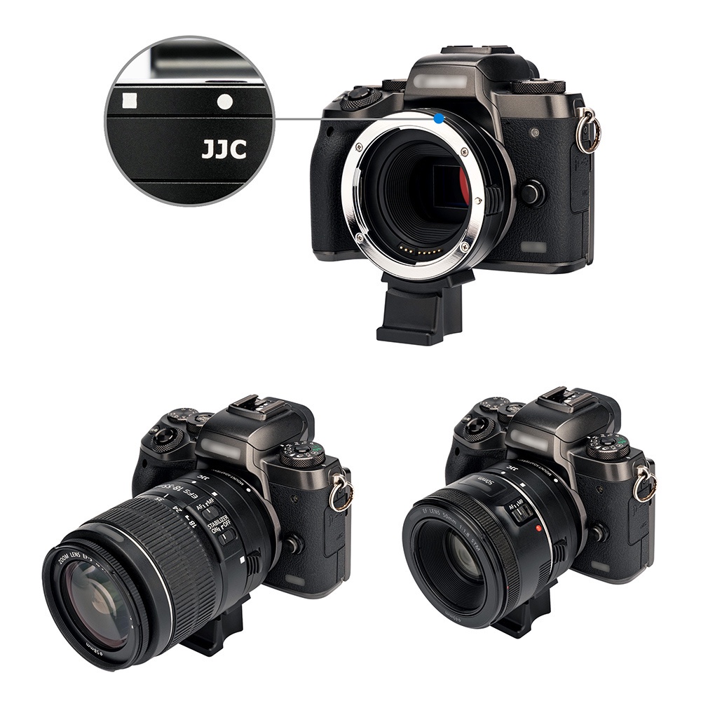 JJC EF-EOS M Bộ Chuyển Đổi Ống Kính Máy Ảnh Lấy Nét Tự Động Để Gắn Ống Kính Ngàm Canon EF EF-S Vào Máy Ảnh Không Gương Lật Ngàm Canon EOS M