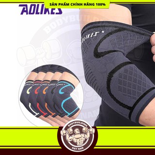 Băng bảo vệ khuỷu tay cao cấp co dãn đàn hồi thoáng khí sport elbow support aolikes-7547