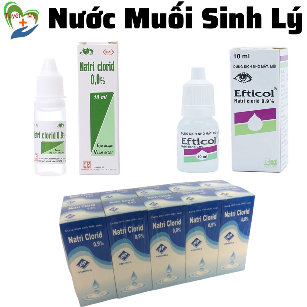 Nước Muối Sinh Lý Dành Cho Trẻ Em Và Người Lớn, Làm Sạch Mắt Mũi Tai