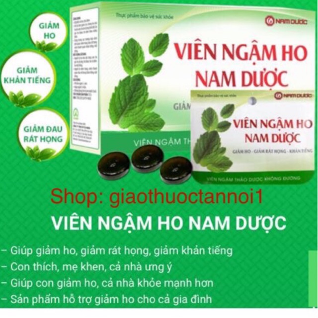 Kẹo ngậm ho Nam Dược - giảm ho ,khản tiếng, rát họng (1 hộp 4 viên x 10 vỉ)