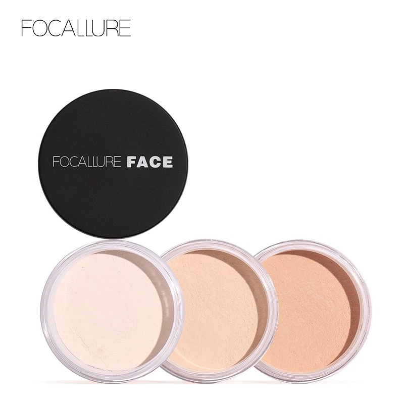 [Hàng mới về] Phấn phủ dạng bột kháng nước làm sáng da Focallure 3 màu tùy chọn