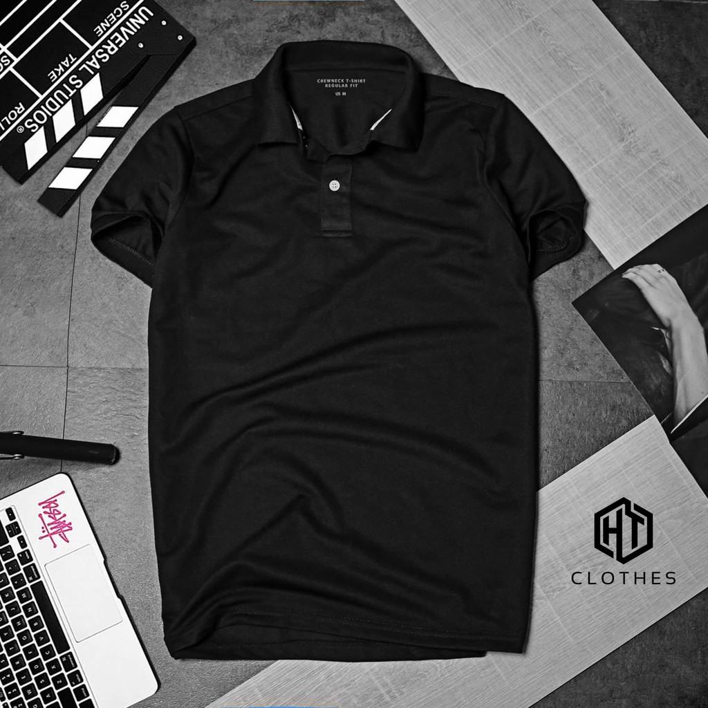 Áo thun nam trơn có cổ VNXK thời trang - AT12