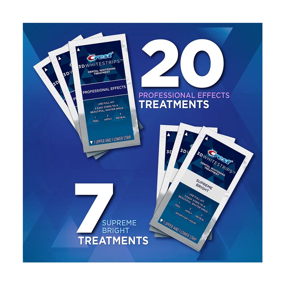 Miếng dán trắng răng Crest 3D Whitestrips Professional Effects 40 miếng của Mỹ