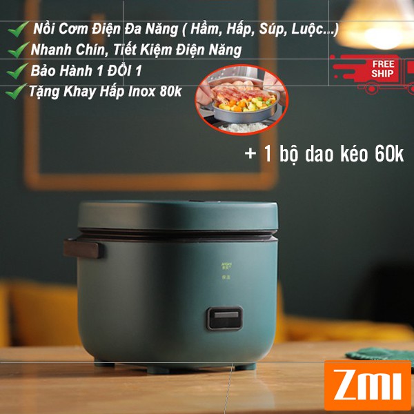[HÀNG MỚI VỀ] Nồi cơm điện đa năng Mini JIASHI 1,2L hàng nội địa cao cấp (Tặng khay hấp + 1 bộ giao kéo) | BigBuy360 - bigbuy360.vn