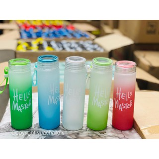 Bình nước thủy tinh Hello Master 400ml