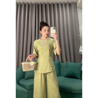 Đồ Lam Đi Chùa # Mẫu Cúc Ngọc Lụa Gấm # Quần Áo Nữ