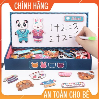 Đồ chơi thông minh ghép hình kèm bảng viết cho bé, phù hợp cho bé trai và bé gái từ 3 tuổi, 5 chủ đề phát triển tư duy