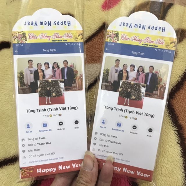 Lì Xì in trang facebook.