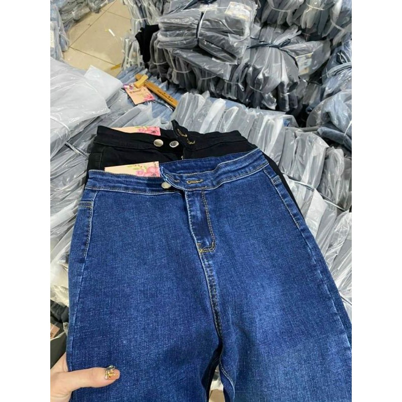 Quần jean nữ cạp cao co giãn form dáng ôm | BigBuy360 - bigbuy360.vn