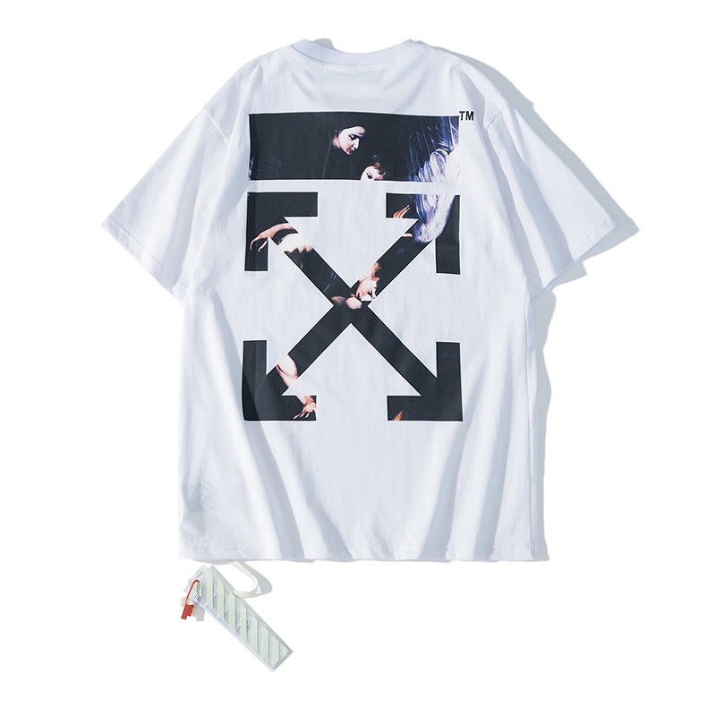 Áo Thun Cotton Ngắn Tay In Logo OFF Hợp Thời Trang