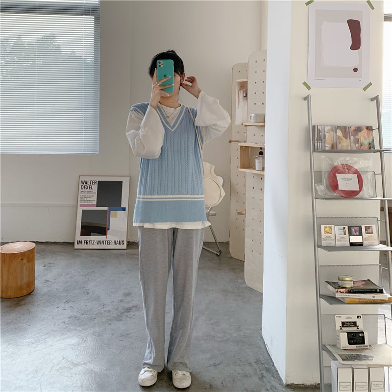 Áo len không tay cổ chữ V thiết kế mới thời trang dành cho nữ | BigBuy360 - bigbuy360.vn