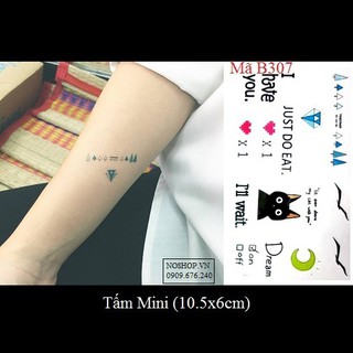 Xăm dán tattoo chữ B307