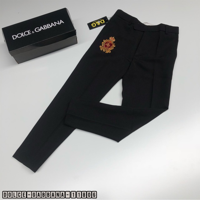 Quần âu hàng đẹp Logo siêu cấp tag đính thêu căng