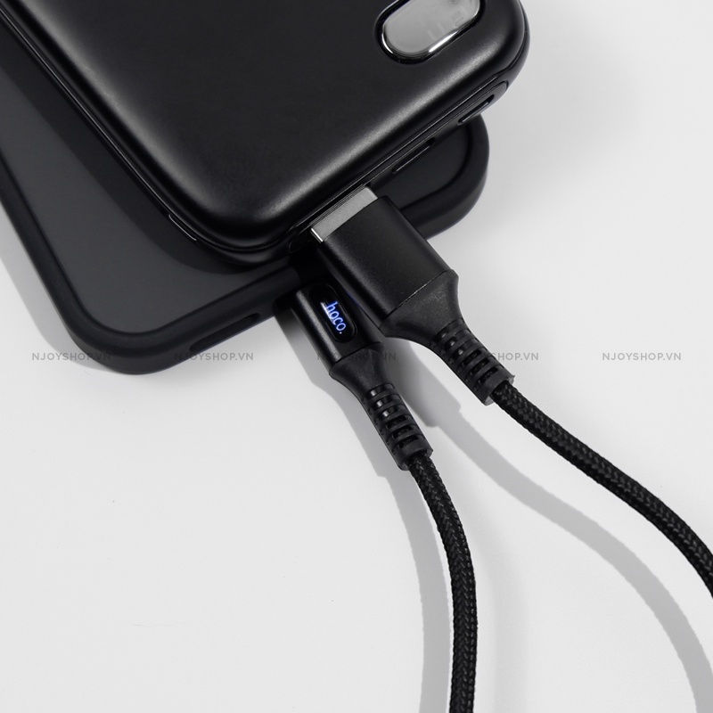 Cáp Sạc Nhanh Tự Ngắt Có Đèn Led Báo Sạc Độ Dài 1m Cho Điện Thoại IP7/8/X/Xs/Xsmax Hoco U79 Njoyshop