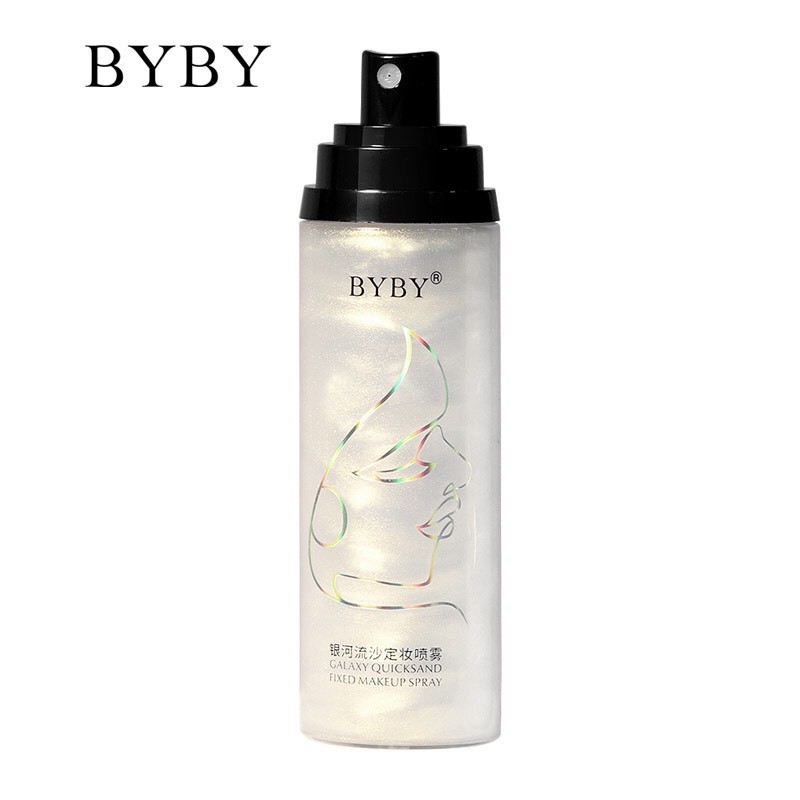 Xịt Nhũ Khóa Lớp Trang Điểm Lâu Trôi Không Thấm Nước- Xịt Bắt Sáng Căng Bóng Da Hàng Nội Địa Trung