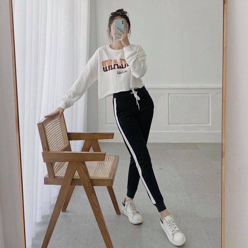 [Mã SKAMA06 giảm 8% tối đa 50K đơn 250K] Quần jogger thun bo chân phối sọc (Hình thật) | BigBuy360 - bigbuy360.vn