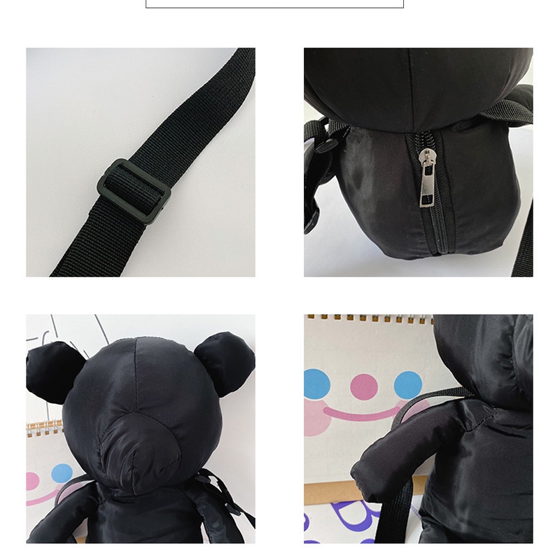 Túi Đeo Chéo Hình Gấu Nhồi Bông Dễ Thương Phong Cách Hàn Quốc Cho Nữ GYLXB070