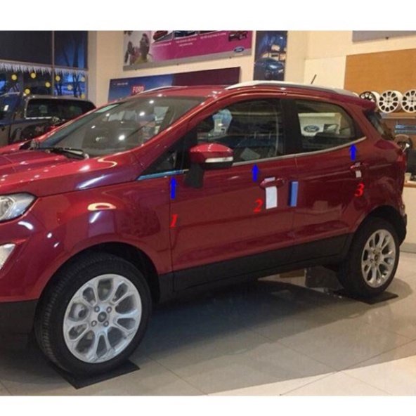 Nẹp Chân Kính Inox Cho Xe Ford Ecosport đời 2015 đến 2021 - 4 chi tiết