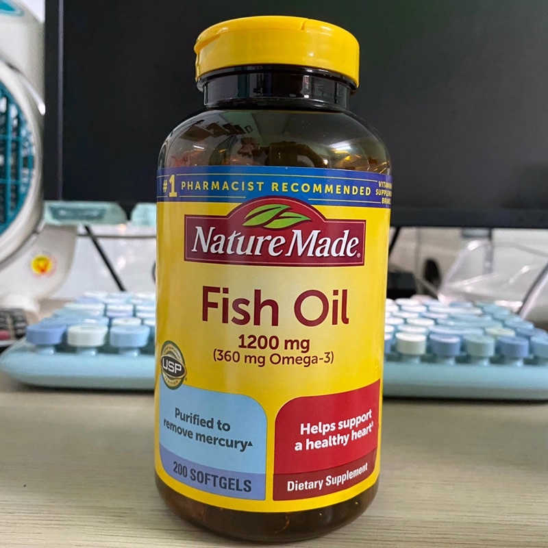 Viên Uống Dầu Cá Nature Made Fish Oil 1200mg 360mg Omega-3 300 Viên Của Mỹ