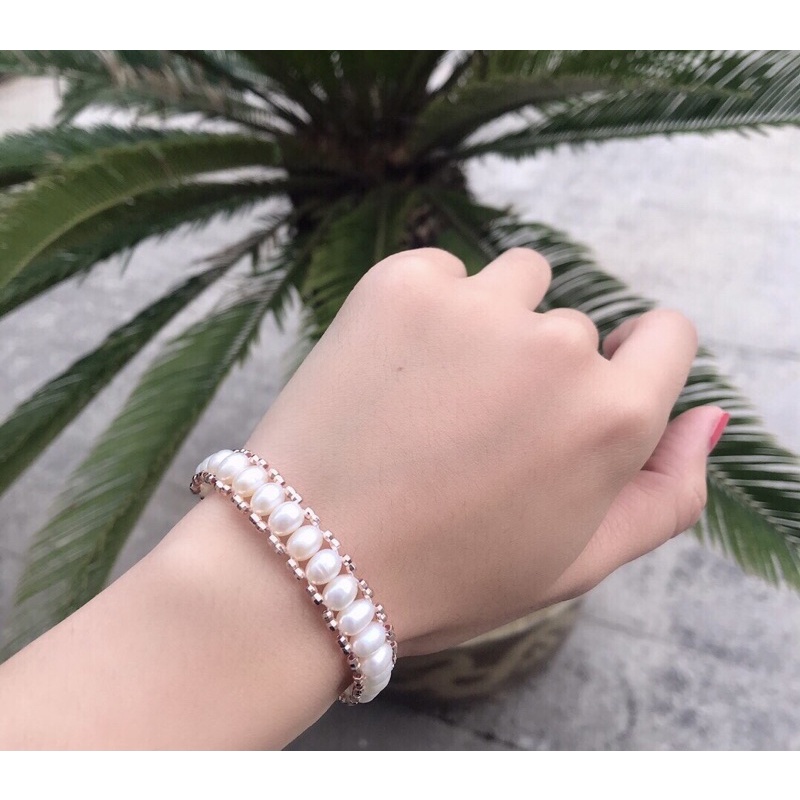 Vòng tay hạt gạo đan dọc