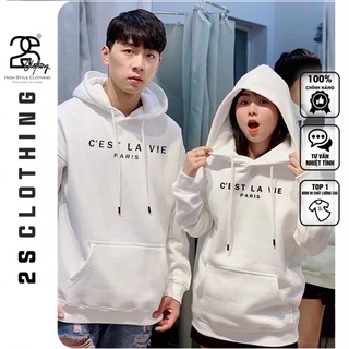 Áo Hoodie Nữ Form Rộng Dây Kéo 2s Clothing Áo Nỉ Có Mũ Trắng Nam Nữ Áo Đôi Chất Nỉ Bông Ấm Áp In Chữ Cute Tinh Tế TV258