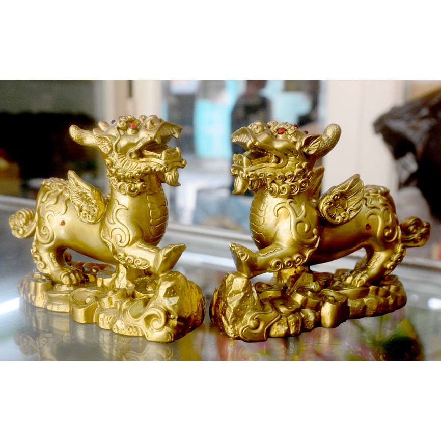 Cặp tượng Tỳ Hưu phong thủy,chiêu tài lộc cao 12cm