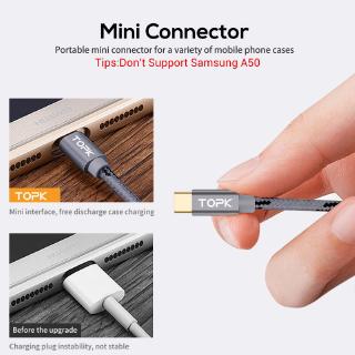 Cáp sạc nhanh TOPK AN09 cổng Micro USB / Type-C dài 1m