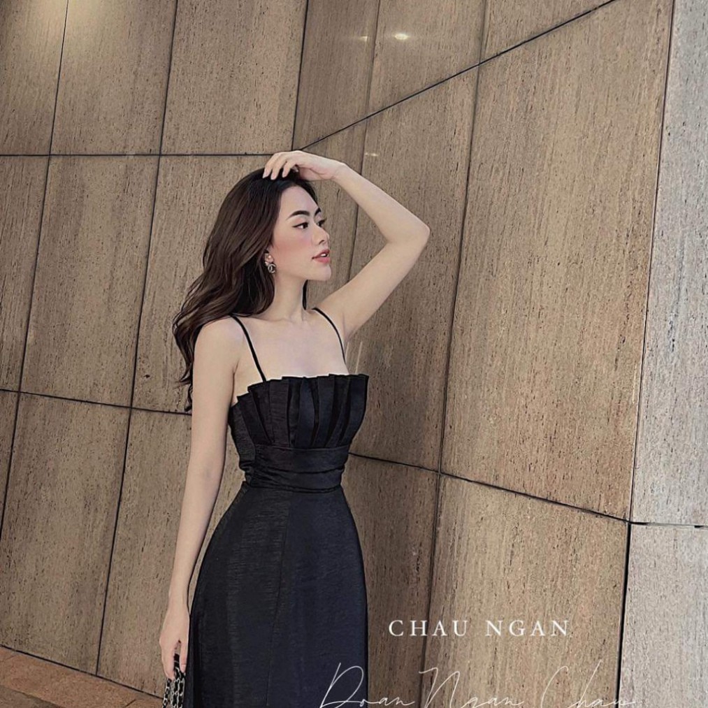 Váy maxi 2 dây xòe dài thiết kế cao cấp dự tiệc trẻ trung xinh xắn HN CLOTHING | BigBuy360 - bigbuy360.vn