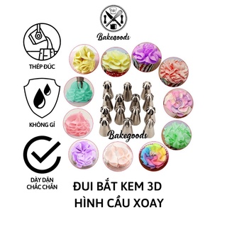 ĐUI BẮT KEM 3D Nga Balltips hình cầu xoay thép đúc liền khối cao cấp không gỉ