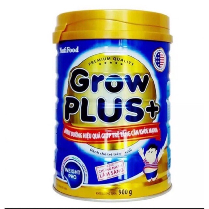Sữa Grow Plus xanh mẫu mới FDI 900g dành cho trẻ dưới 10 tuổi Hsd 2023