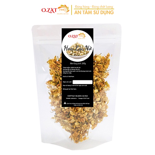 Hoa lài/ hoa nhài nở sấy khô O.ZAT Food  100g - thanh nhiệt giải độc tăng cường sức đề kháng