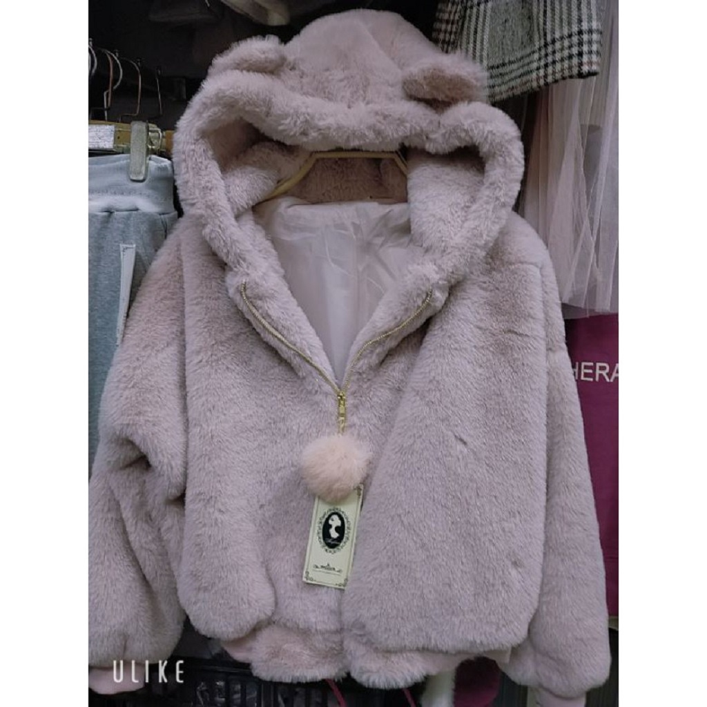 Áo Khoác Lông Gấu, 1 lớp chất mềm mịn, siêu cute | BigBuy360 - bigbuy360.vn