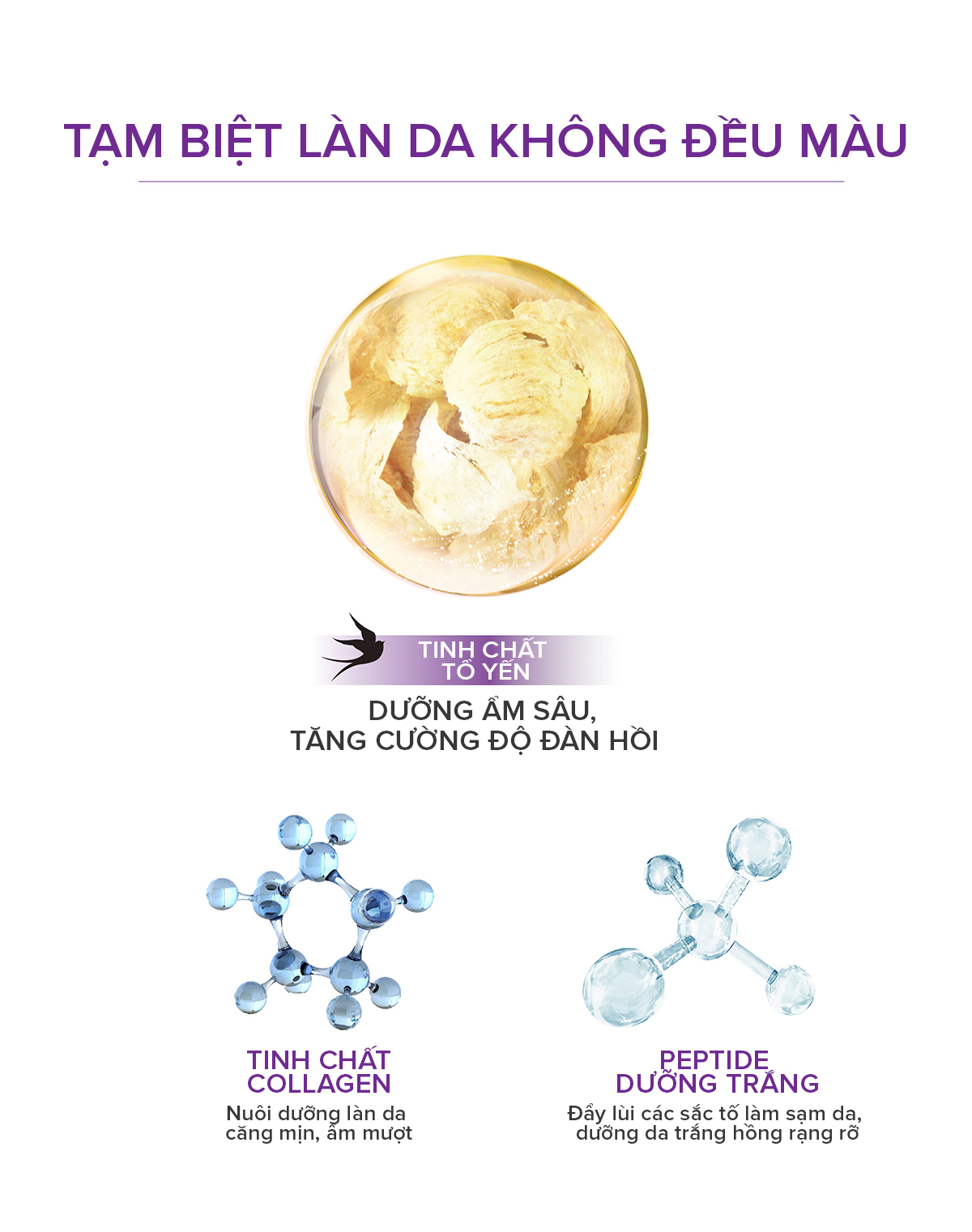 Sữa rửa mặt trắng da tươi sáng và căng mọng chiết xuất Tinh chất Tổ yến và Collagen bio  Essence