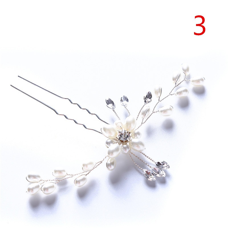 Kẹp Tóc Hình Hoa Đính Hạt Ngọc Trai