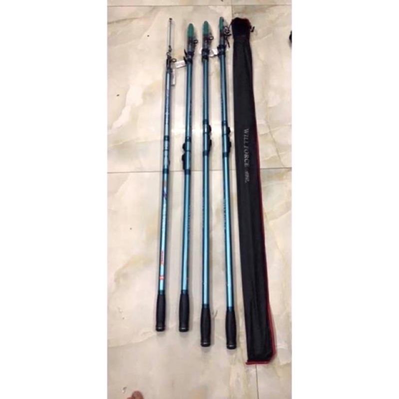 Cần câu lục dài 4m5 hàng loại 1 xa bờ GW ngọn xoắn khuyên định vị cần tải cá 20kg y hình hàng chính hãng